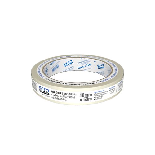 Fita Crepe 18mm X 50M - Tekbond