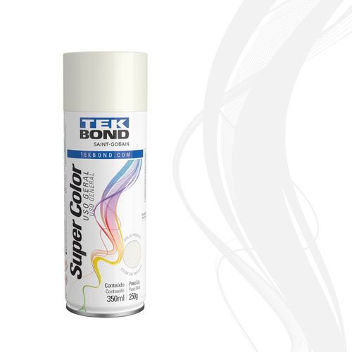 Tinta Spray Uso Geral Branco Brilhante 350Ml 250G - Tekbond