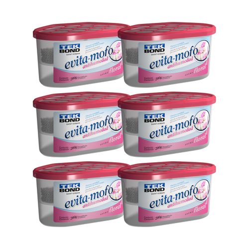 Kit Com 6 Evita Mofos Floral Pote 200G