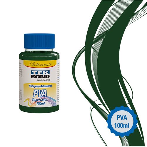 Tinta PVA Super Color Verde Floresta 100ml - Tekbond
