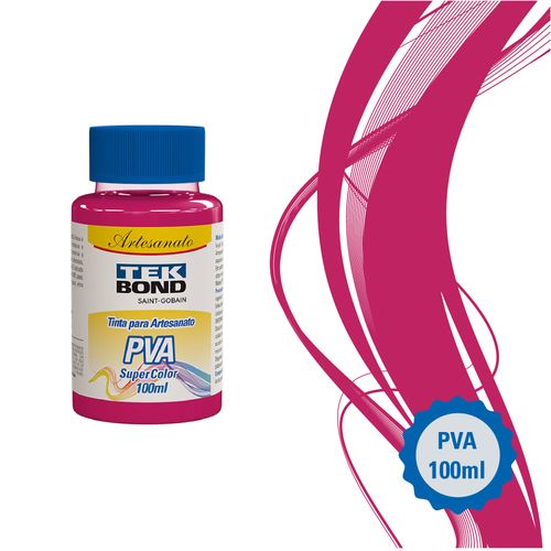 Tinta PVA Super Color Pink 100ml - Tekbond