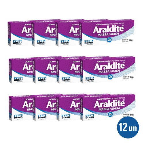 Kit 12 Araldite Massa 100G - Tekbond