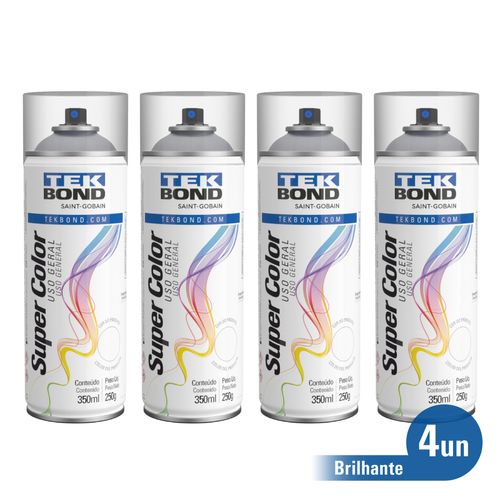 Kit 4 Verniz Spray Uso Geral 350 ml/250G - Tekbond