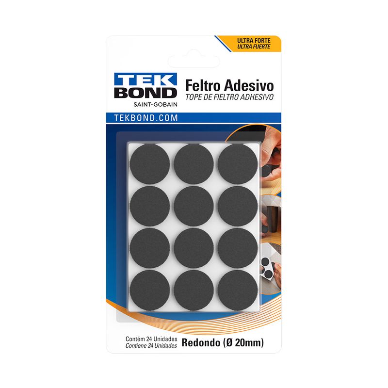 Feltro-Protetor-Adesivo-Redondo-Preto-20Mm---24-Unidades---Tekbond-TB-23701002000