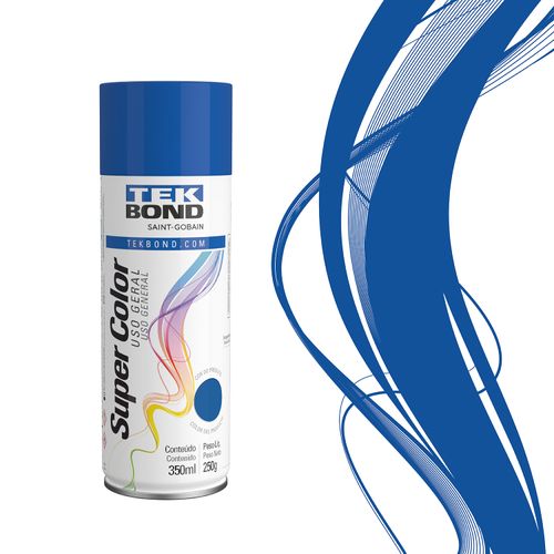 Tinta Spray Uso Geral Azul 350ml 250G - Tekbond
