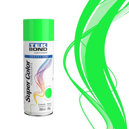 Tinta Spray Fluorescente Verde 350ml /250G - Tekbond