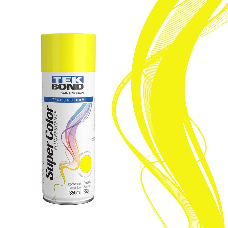 Tinta-Spray-Fluorescente-Amarelo-350Ml--250G---Tekbond-TB-23221006900