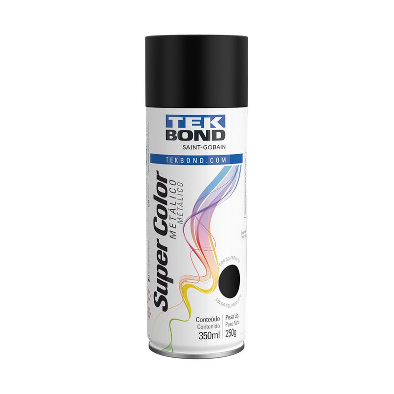 Tinta-Spray-Metalico-Preto-350Ml-250G---Tekbond-TB-23321006900