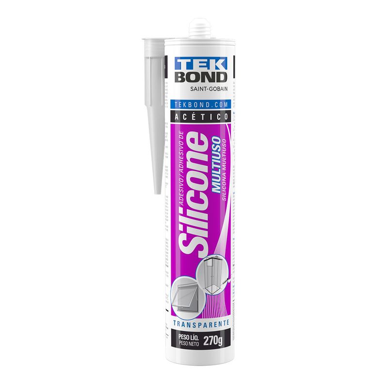 Silicone-Acetico-Multiuso-Transparente--270G---Cartucho---Tekbond-TB-22034008100