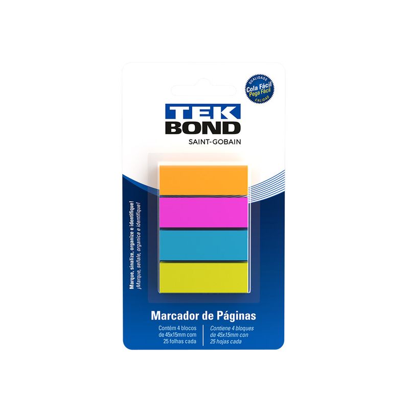 Marcador-De-Pagina-45Mm-X-15Mm---4-Cores--100-Unidades----Tekbond-TB-20961070004