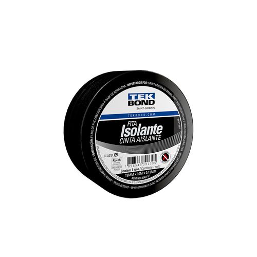Fita Isolante Uso Geral 19mm X 10M X 0.13mm - Tekbond