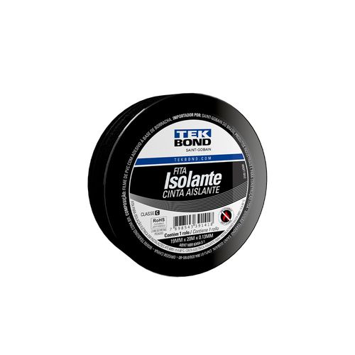 Fita Isolante Uso Geral 19mm X 20M X 0.13mm - Tekbond