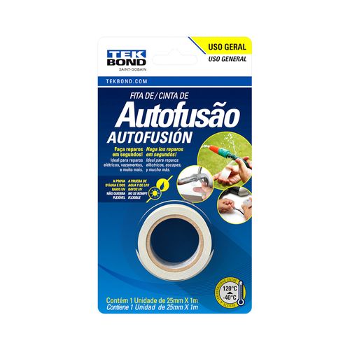Fita De Autofusão 25mm X 1M - Blíster - Tekbond
