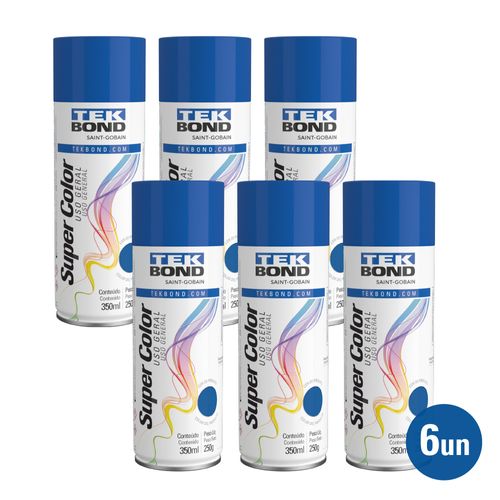 Kit 6 unid. Tinta Spray Uso Geral Rose Gold Metálico 350ml 250G - Tekbond