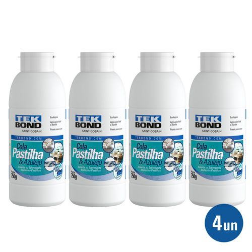 Kit 4 unid. Cola Pastilha 750g - Tekbond