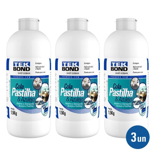 Kit 3 unid. Cola Pastilha 1.5kg - Tekbond